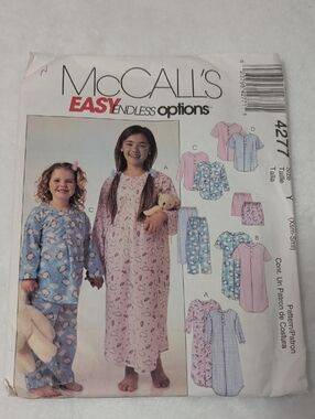McCall's 4277 Sleepwear Pajama Pattern